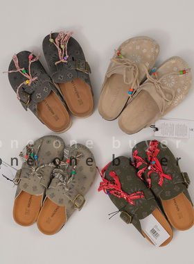 授权正品 Arizona Love 现货25春夏流苏草编博肯鞋拖鞋