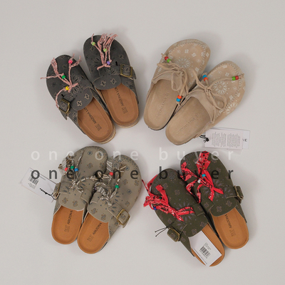 授权正品 Arizona Love 现货25春夏流苏草编博肯鞋拖鞋