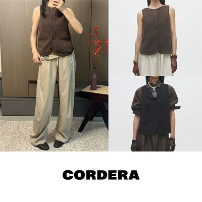 Cordera25SS船型领针织马甲