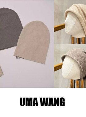 UMA WANG 现货 24秋冬羊绒保暖微卷边针织帽冷帽 | oneonebuyer