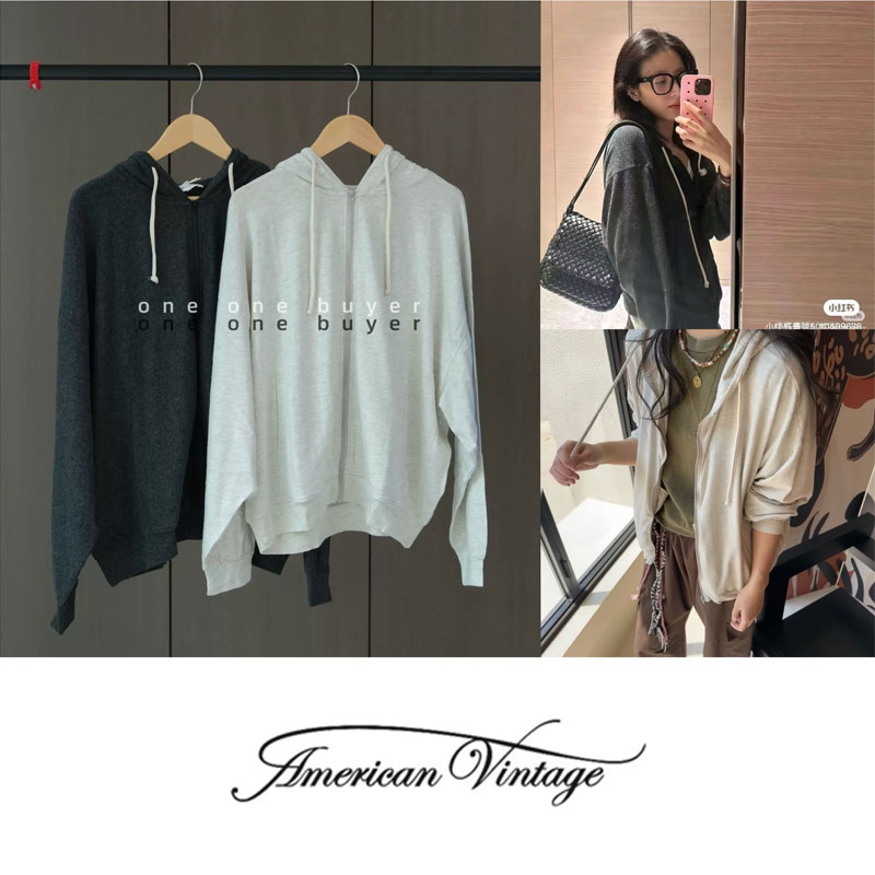 AMERICANVINTAGE卫衣拉链外套