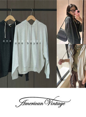 补货 现货 American Vintage 25秋冬 抽绳连帽拉链卫衣外套YPA03B
