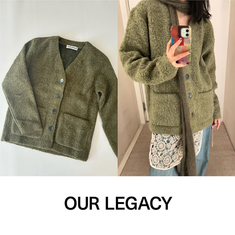 OURLEGACY慵懒风毛衣开衫