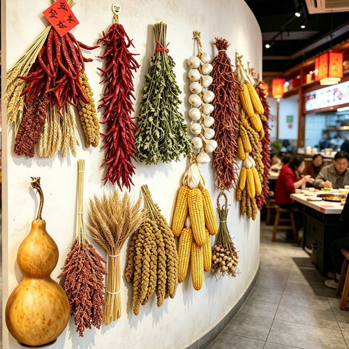 手工编制干辣椒串挂件装饰品挂饰