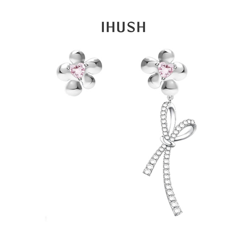 ihush/俏物悄语涂鸦小花系列原创设计耳环女时尚轻奢情人节礼物