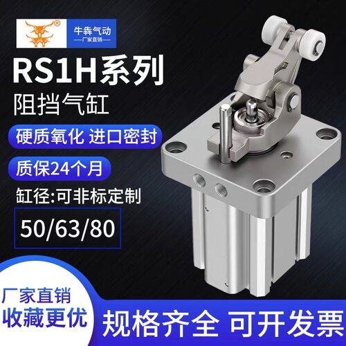 SMC原装RS1H/RS2H50-30DL/DM/BL/BM/TM/TL-D/C/DQ/DR阻挡缸亚德客
