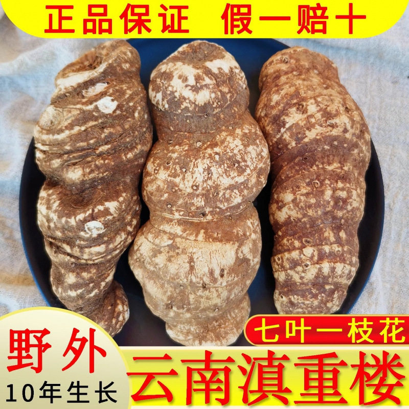 【真野生】特级重楼正品白蚤休草河车七叶一枝花重楼粉独脚莲重楼
