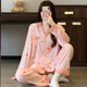 长裤 春秋薄款 开衫 甜美风卡通可爱印花睡衣女长袖 家居服套装 可外穿