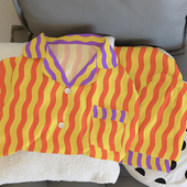 春秋款 2026简约设计感波纹休闲风长袖 长裤 云朵棉学生可外穿家居服