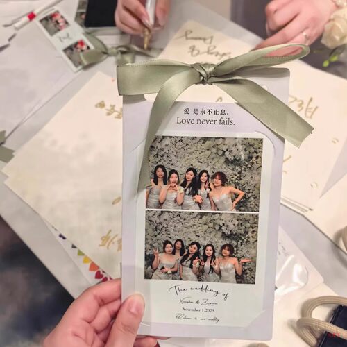 背卡婚礼拍立得卡套photobooth