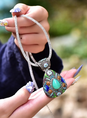 珐琅彩纯手工制作澳洲玉珠宝