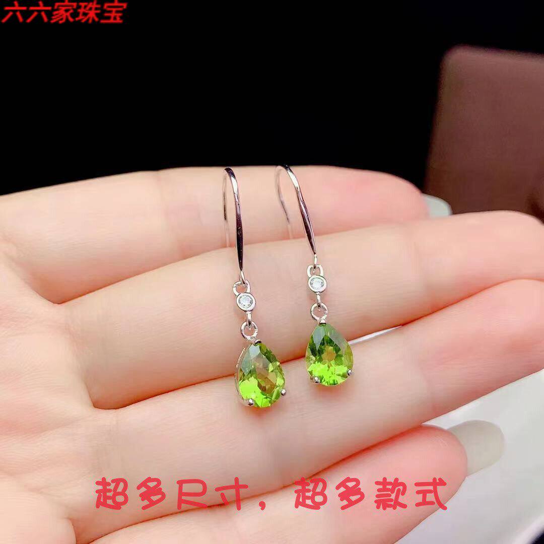纯银水滴形天然秀气风耳坠