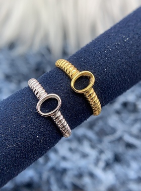 S925银戒指空托小众轻奢高级时尚