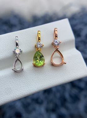 S925银吊坠空托气质轻奢时尚高级