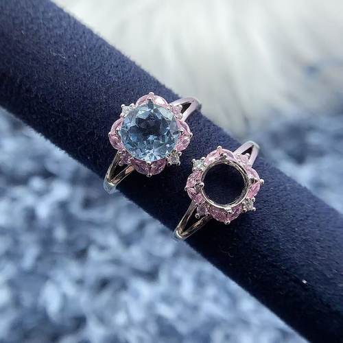 s925银托工厂戒指空托款式多尺寸