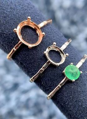 S925银戒指空托时尚经典百搭款式