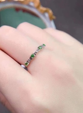 天然透辉石戒指成品高小精致