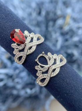 S925冠冕戒指托陆沉同款爱系列