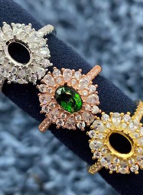 S925银戒指空托高贵气质大气奢华