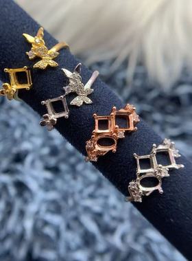 s925银托工厂戒指空托款式多尺寸