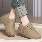 女防滑厚底超轻便中老年女鞋 2025春秋新款 软底舒适休闲运动面包鞋