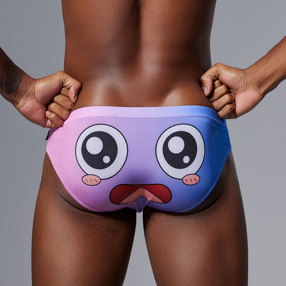 新款SEOBEAN希宾卡通男士三角内裤涤纶速干可爱男式内裤