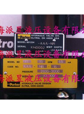 原装正品 BD15AAANB15 美国派克Parker伺服阀