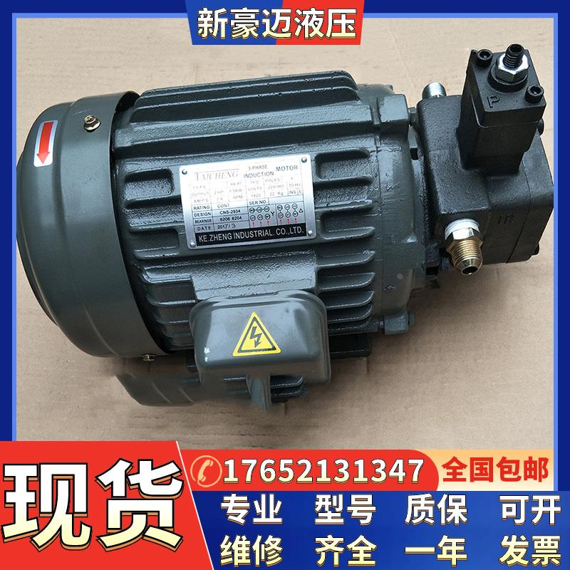 S.Y台湾群策1HP-4P油泵用电机750W群力C01-43B0可配HGP-1A齿轮泵