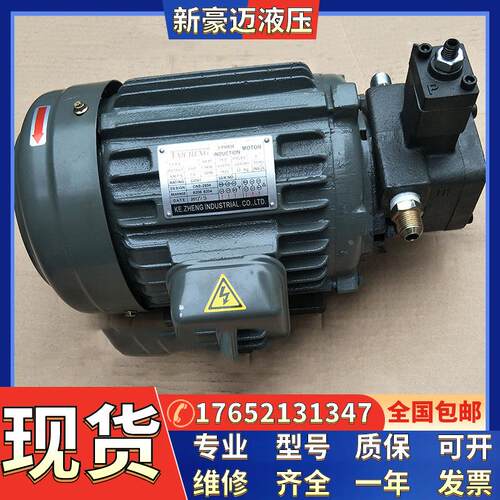 S.Y台湾群策1HP-4P油泵用电机750W群力C01-43B0可配HGP-1A齿轮泵