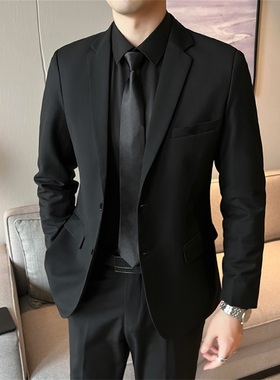 西服套装男士外套商务休闲春秋上衣伴郎服新郎结婚职业正装小西装