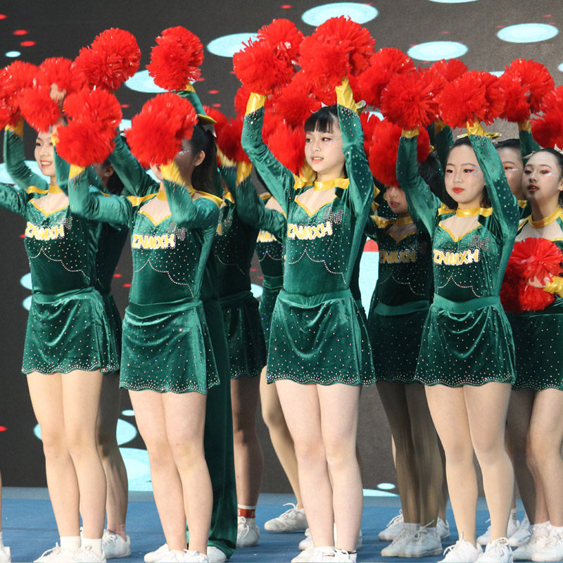 儿童拉拉操服装啦啦队服装竞技健美操服装体操服套装成人新款25女
