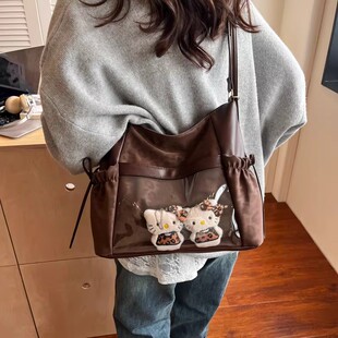 2026新款大容量痛包时尚百搭潮流简约学院风小众设计感单肩双肩包