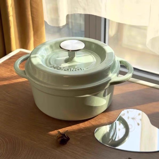 Mojakok马约克三厦黑底釉铸铁珐琅锅18cm炖锅焖烧锅电磁炉燃气灶