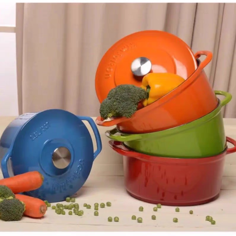 三厦出口德国Kimfulton金孚顿珐琅铸铁锅圆形炖锅煲汤闷烧20cm