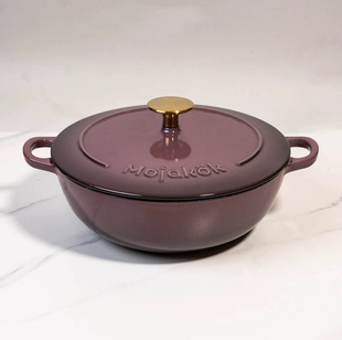 Mojakok马约克三厦黑底釉铸铁珐琅锅24炖锅焖烧锅炒锅电磁炉燃气