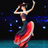 傣族组合剧目演出服鱼尾裙大摆裙练功服艺考桃李杯傣族舞蹈服装 女