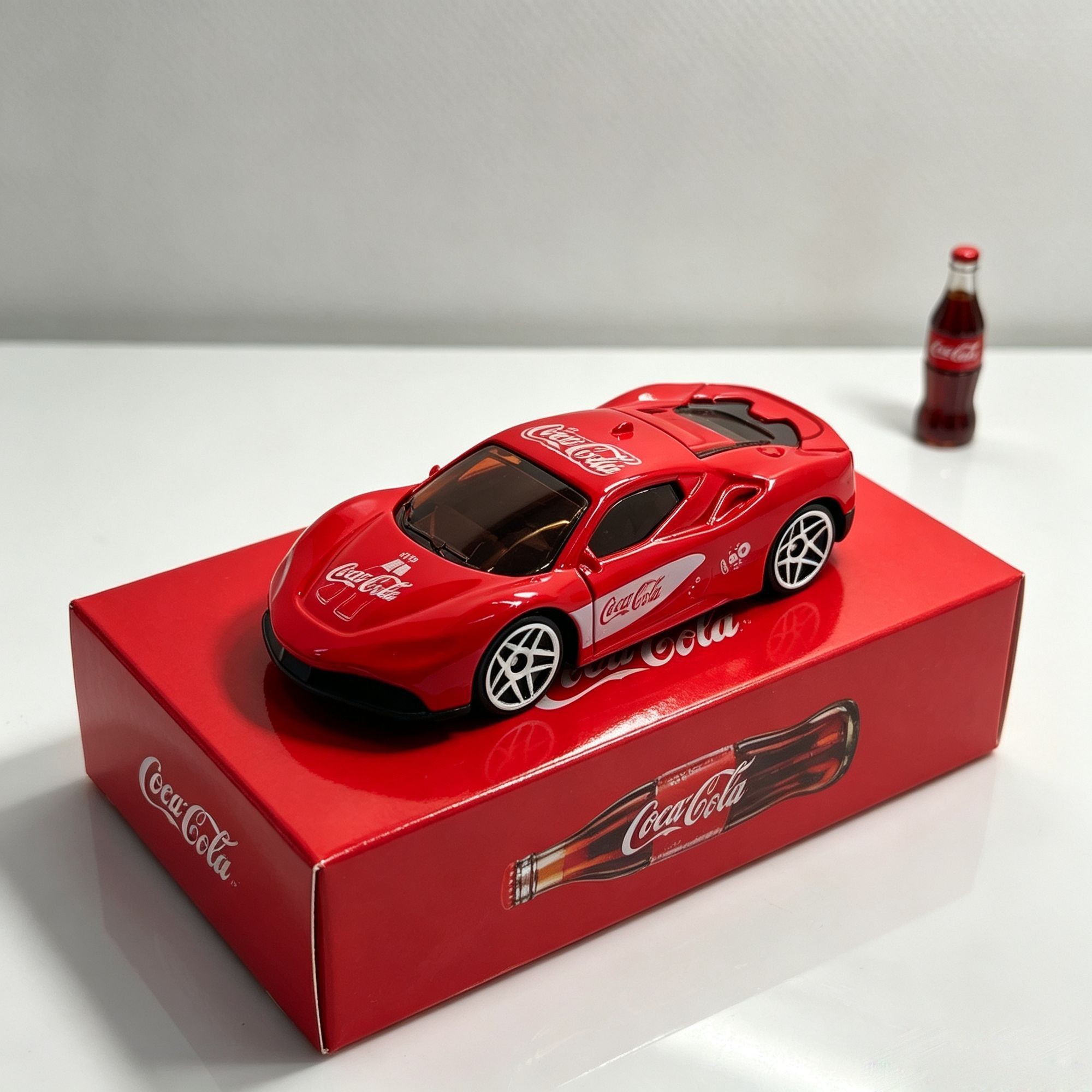 可口可乐涂装版合金车模超跑赛车