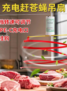 充电风扇转动驱蝇驱赶静音夜市