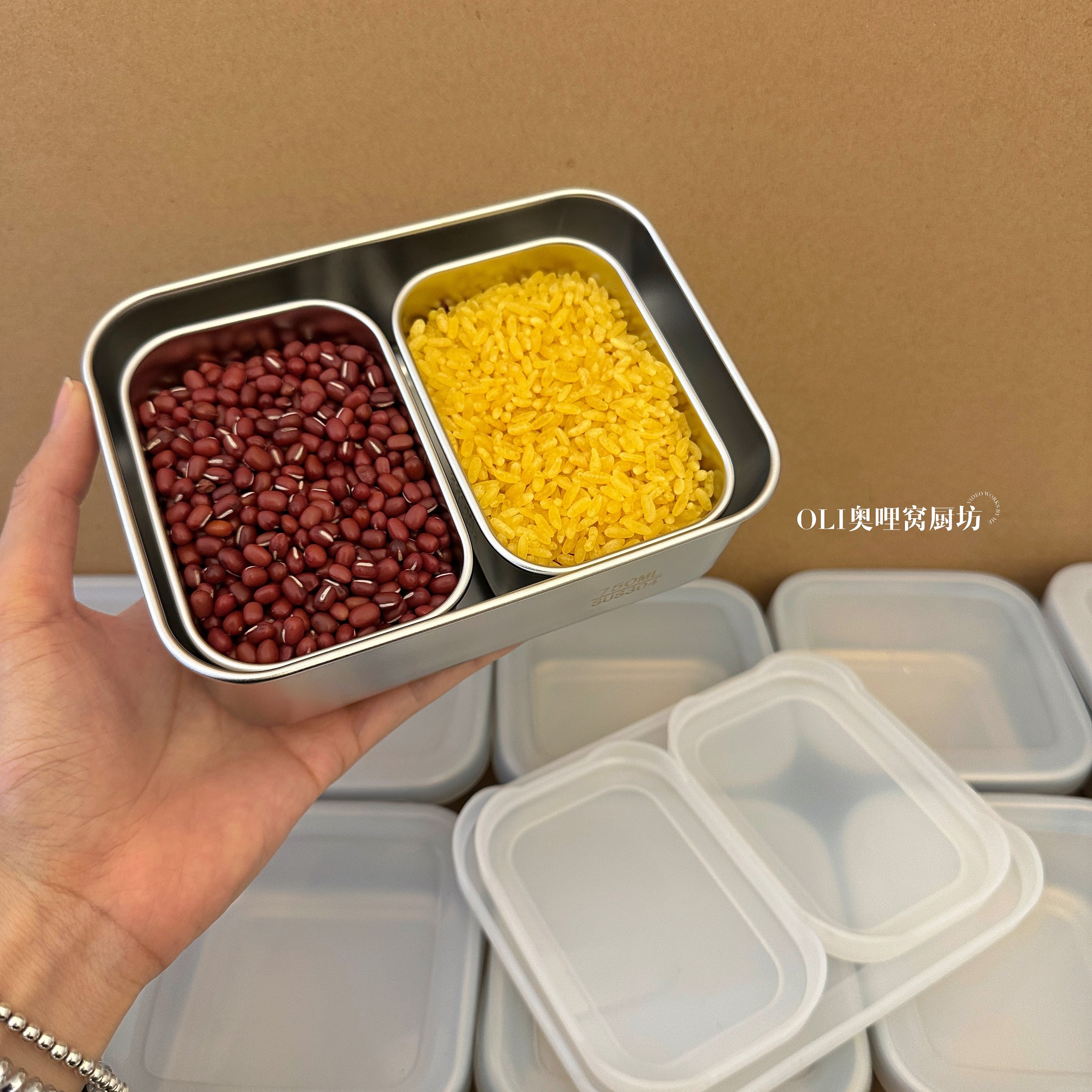 糙米饭肉丝分装盒冰箱冷冻收纳保鲜盒食品级减肥定量小饭盒杂粮饭,收纳整理,食物收纳盒,淘宝优惠券,粉丝福利购,淘宝优惠卷