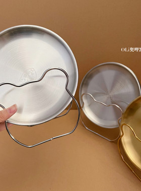 316韩式不锈钢浅盘烤肉甜品