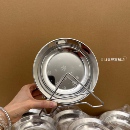 304不锈钢小盘子小吃碟子浅圆盘吐骨碟家用骨碟吐骨盘儿童分餐盘