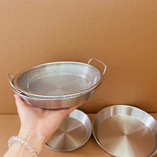 家用滤油盘厨房304不锈钢沥油盘沥油架炸物盘子空气炸锅漏油托盘