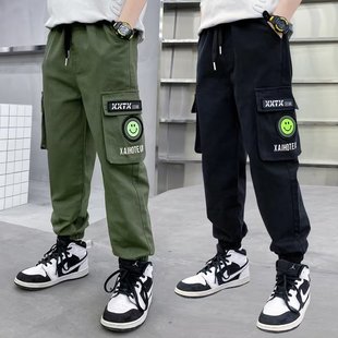 中大童潮牌炸街舞韓版 男童工裝 子休閑褲 潮洋氣2022兒童褲 褲 春秋款