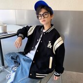 童装 洋气衣服儿童中大童棒球服上衣春秋款 2022年新款 男童外套秋装