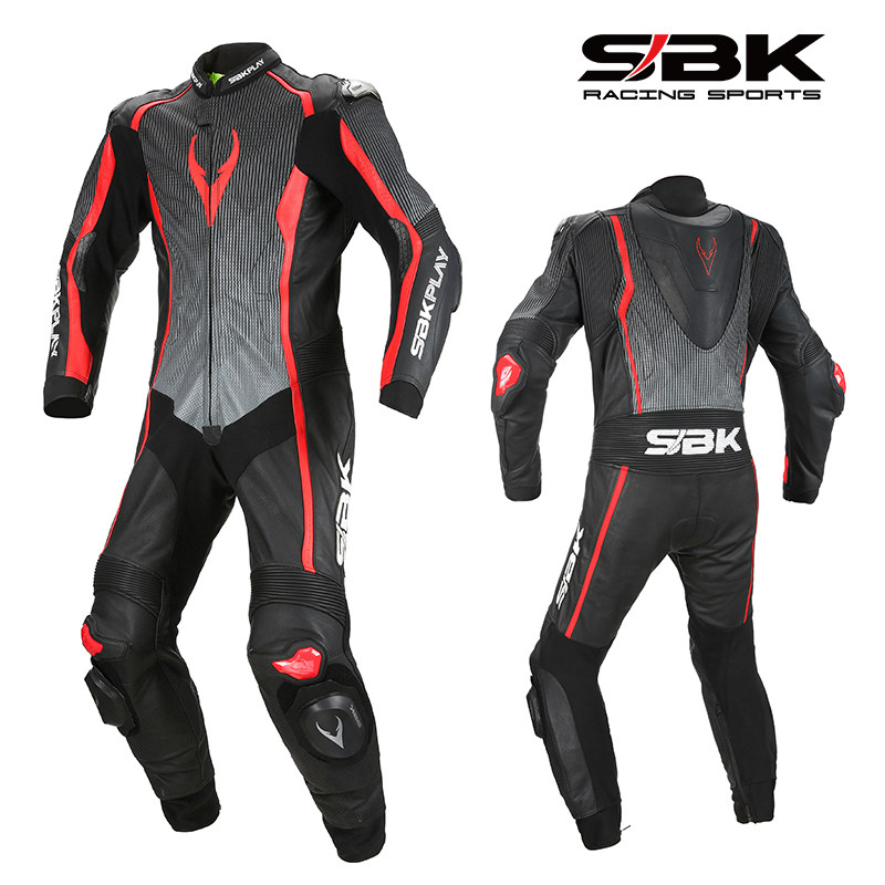 SBK连体皮衣赛车服摩托车骑行服竞技赛道机车服男防摔重机车四季
