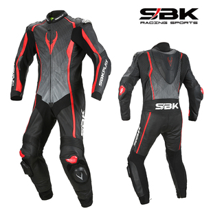 SBK连体皮衣赛车服摩托车骑行服竞技赛道机车服男防摔重机车四季