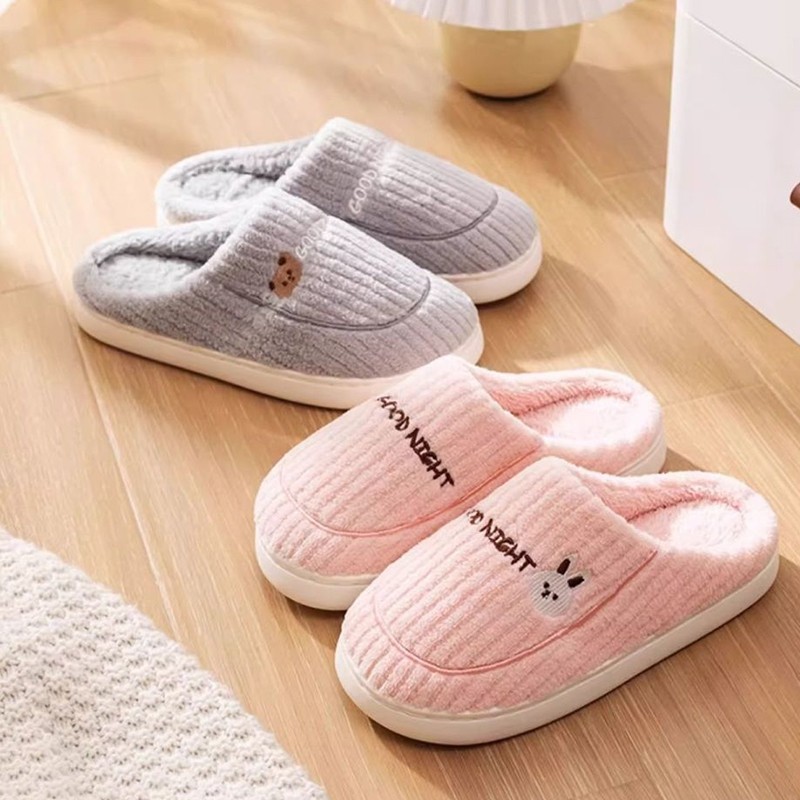 情侣棉拖鞋女款冬季2026新款室内家居防滑毛绒可爱棉拖秋男冬天