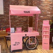 欧式 餐车集市花车摆摊网红小推车 铁艺摊位车可移动夜市户外促销