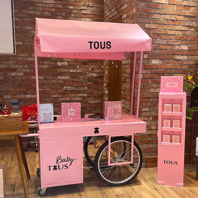 欧式铁艺摊位车可移动夜市户外促销餐车集市花车摆摊网红小推车