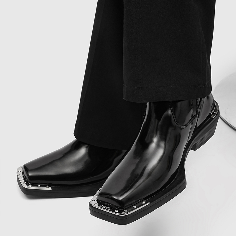 2025新款铁头靴高跟切尔西靴